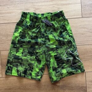 Under Armour Neon Green and Black Shorts